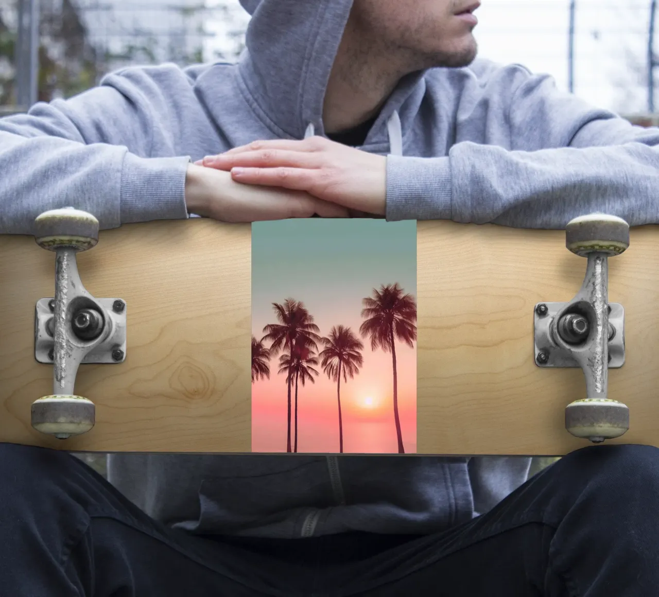 Palm Sunset sticker by lennytravers