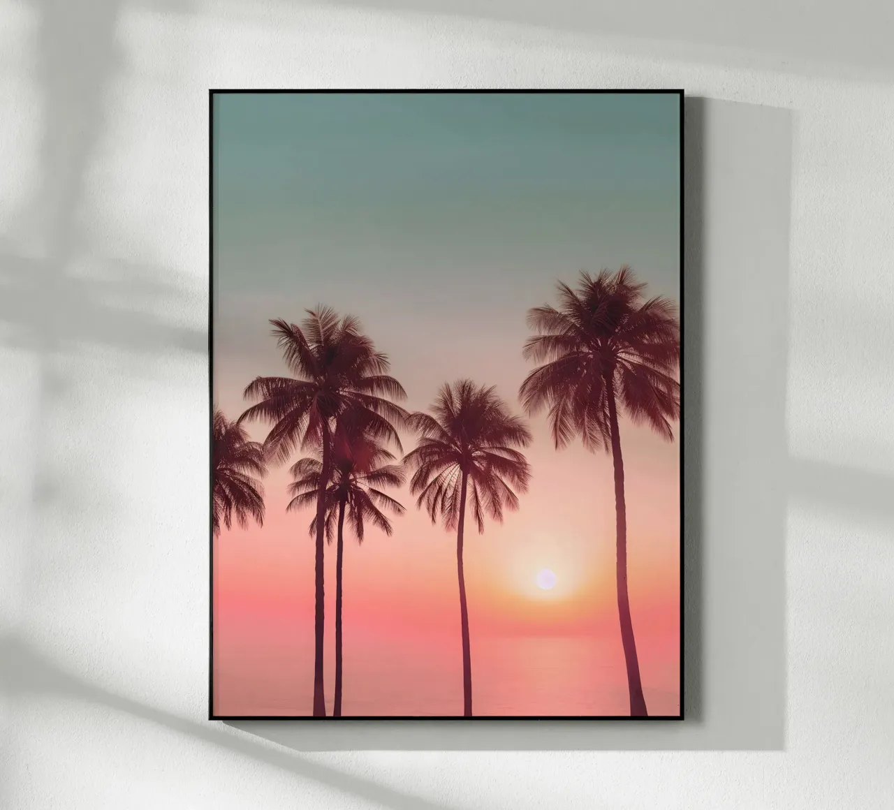 Palm Sunset acrylic glass by lennytravers