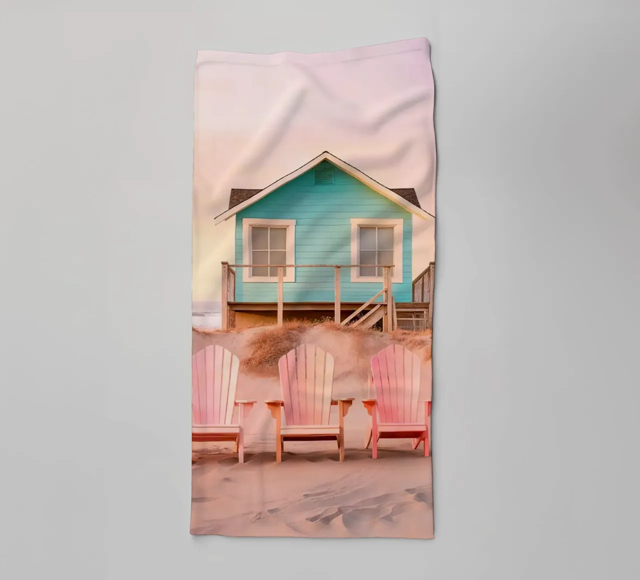 Pastel Beach asciugamano da bagno da lennytravers