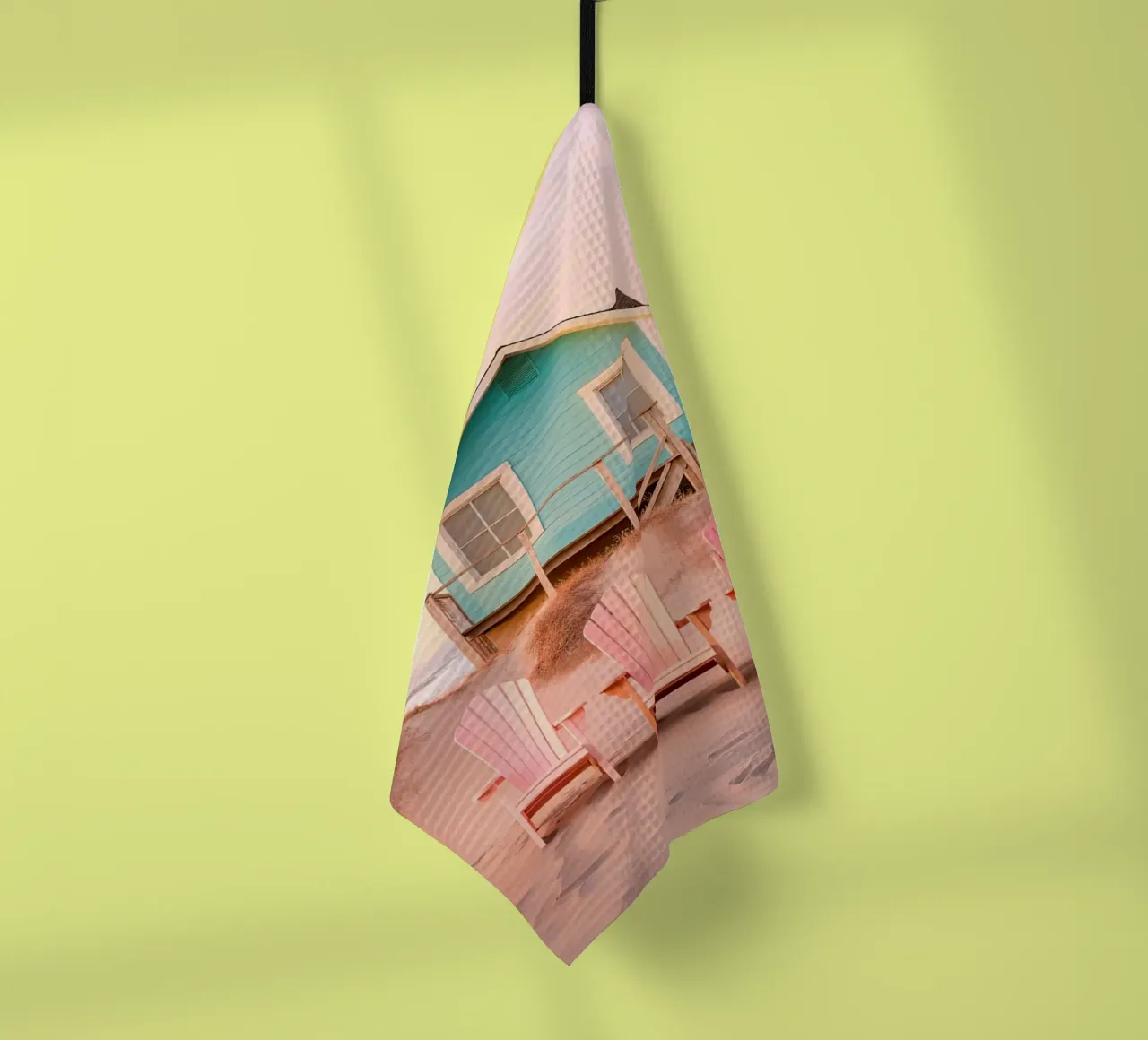 Pastel Beach tea towel by lennytravers