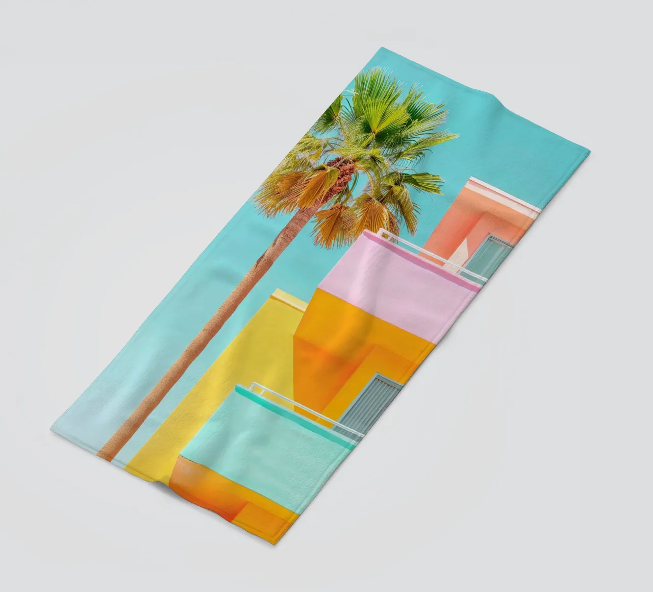 Pastel Venice beach towel by lennytravers