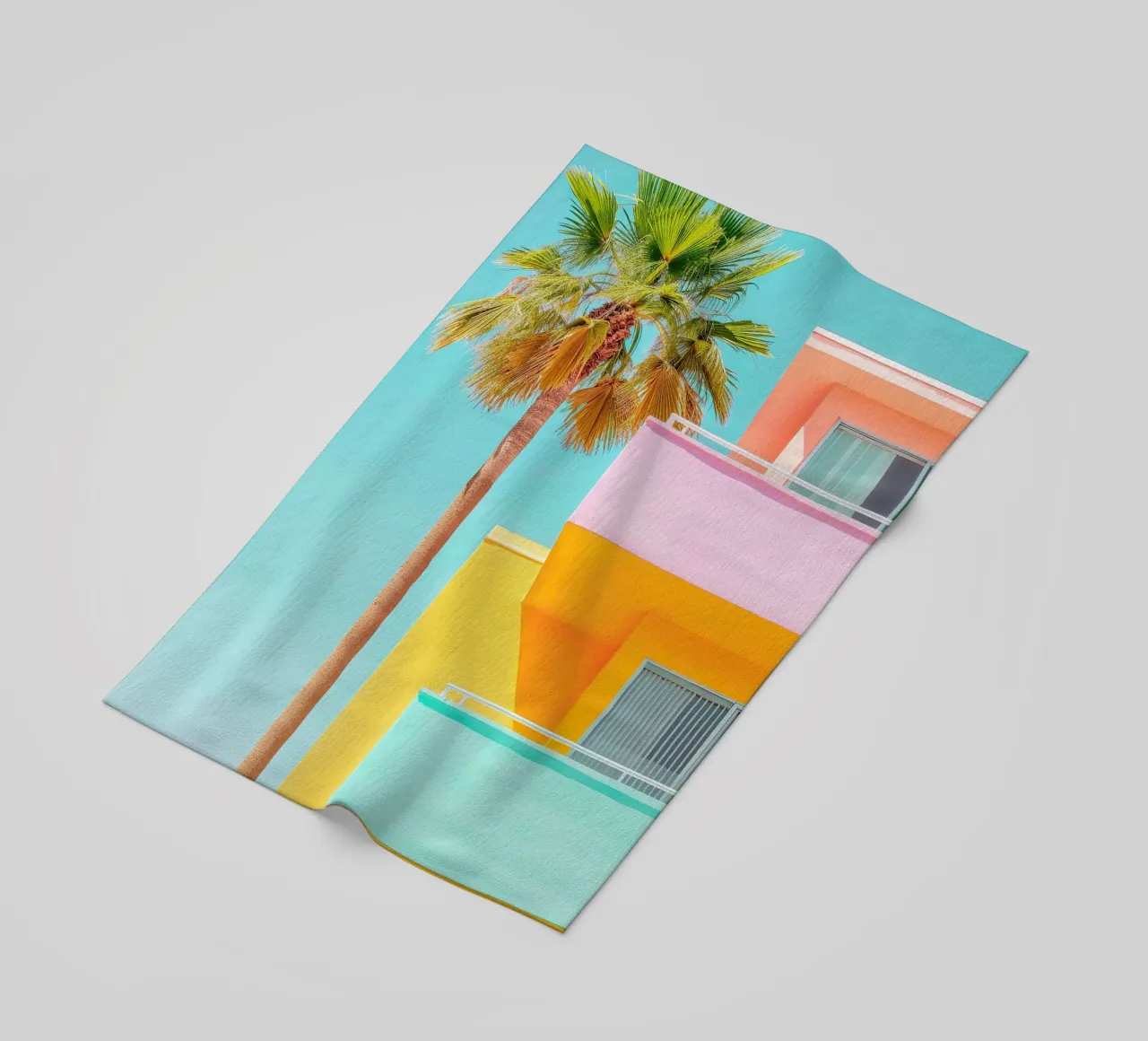 Pastel Venice beach towel by lennytravers