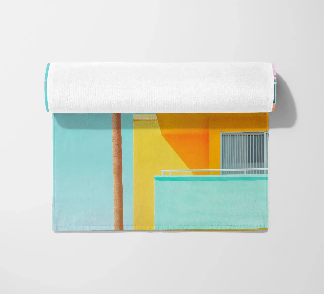 Pastel Venice beach towel by lennytravers