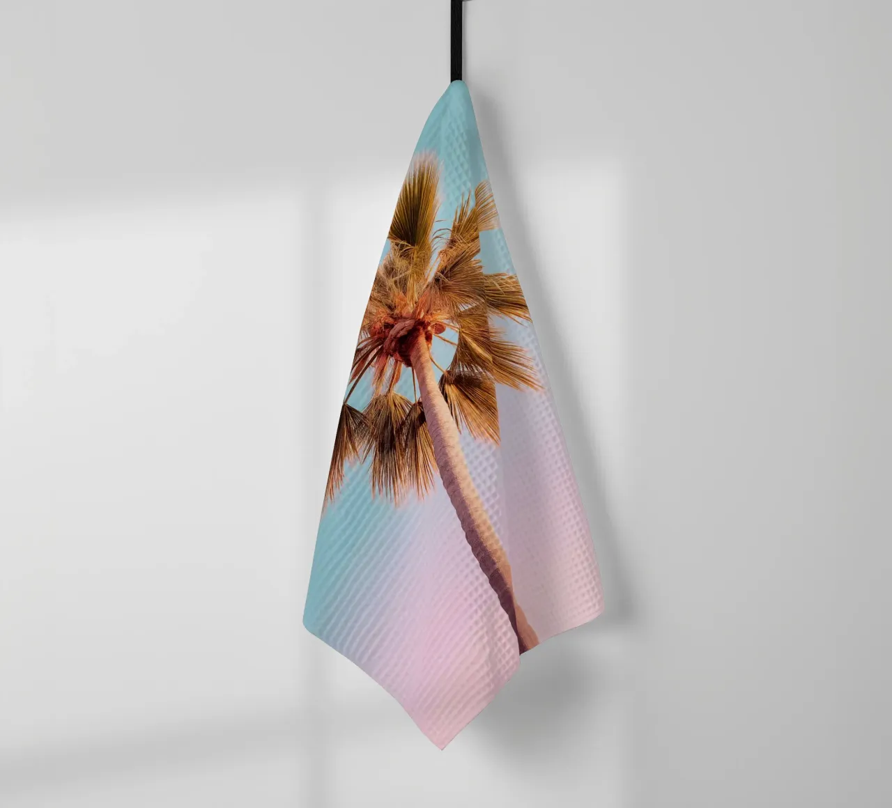 The Pastel Palm tea towel by lennytravers