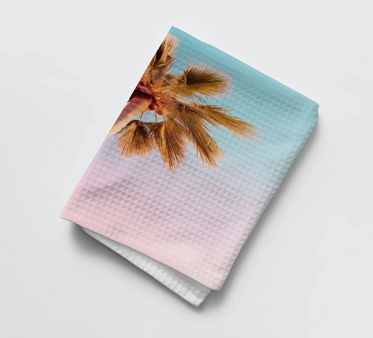 The Pastel Palm tea towel by lennytravers
