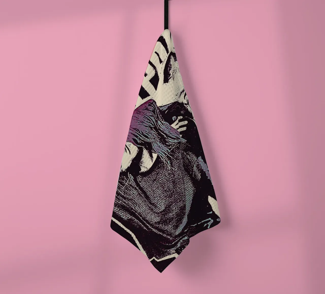 cheater bennington and Emily Armstrong art tea towel by music soul