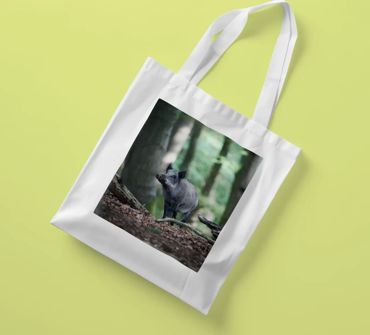 Wild zwijn jute draagtas van Tom's Wildlife