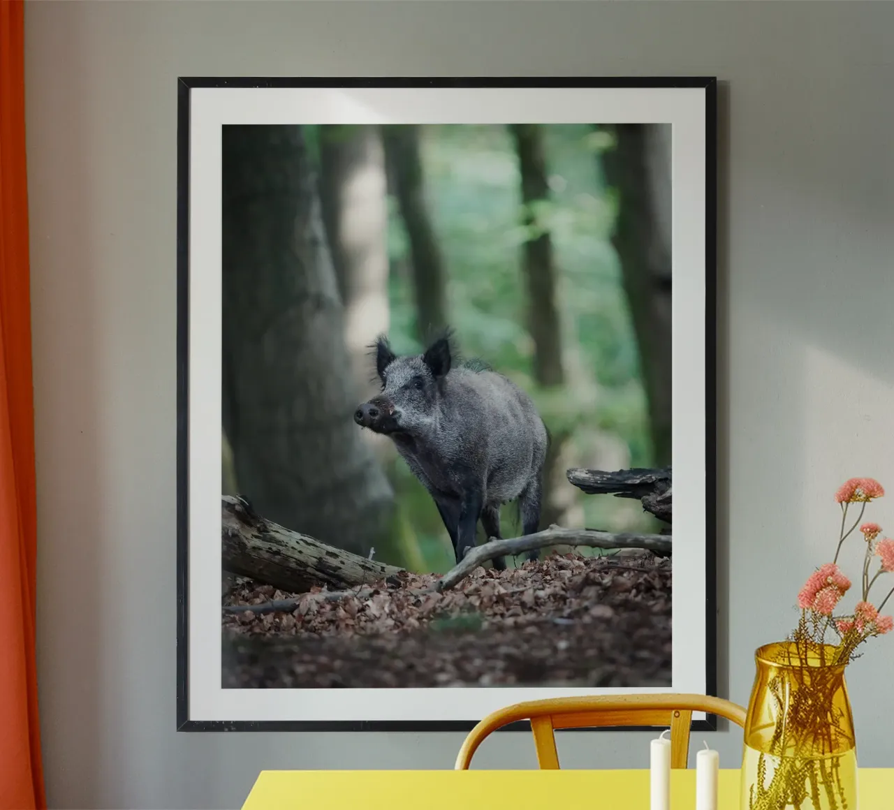Wild zwijn poster van Tom's Wildlife