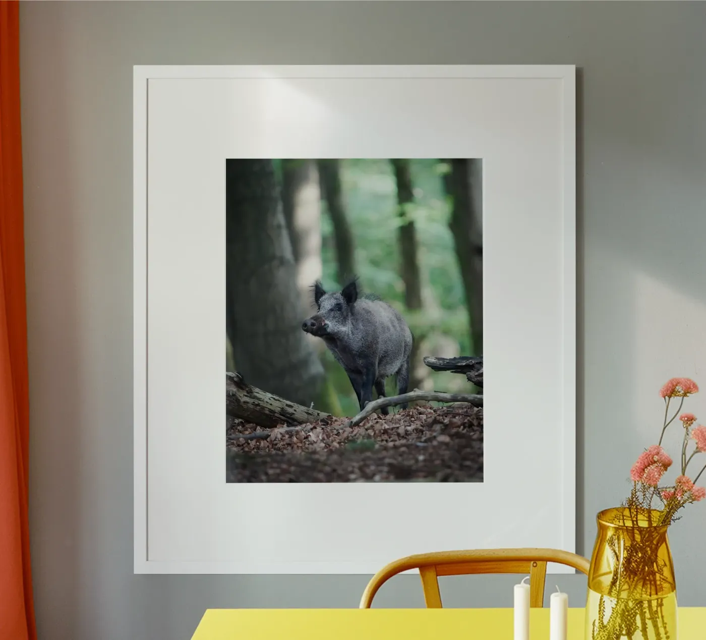 Wild Boar poster van Tom's Wildlife