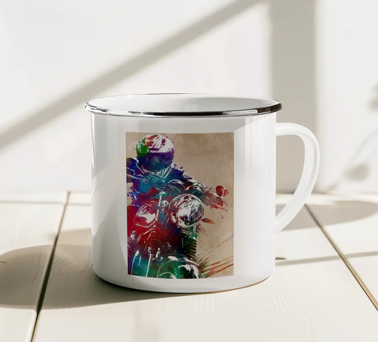 Arte motociclistica tazza in smalto da SPORT