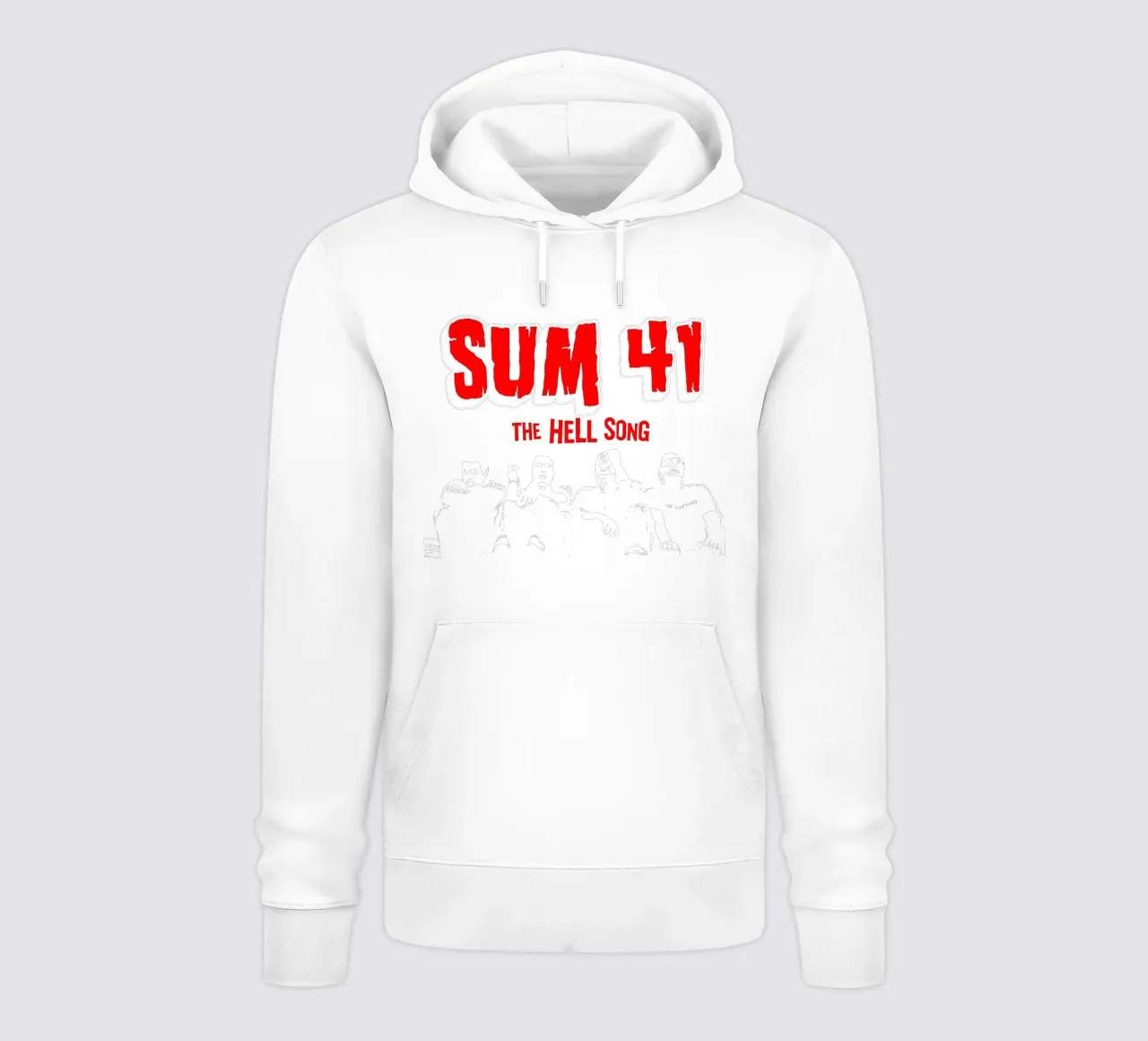 La maglietta classica Hell SUM 41 felpa con cappuccio da wonthekey