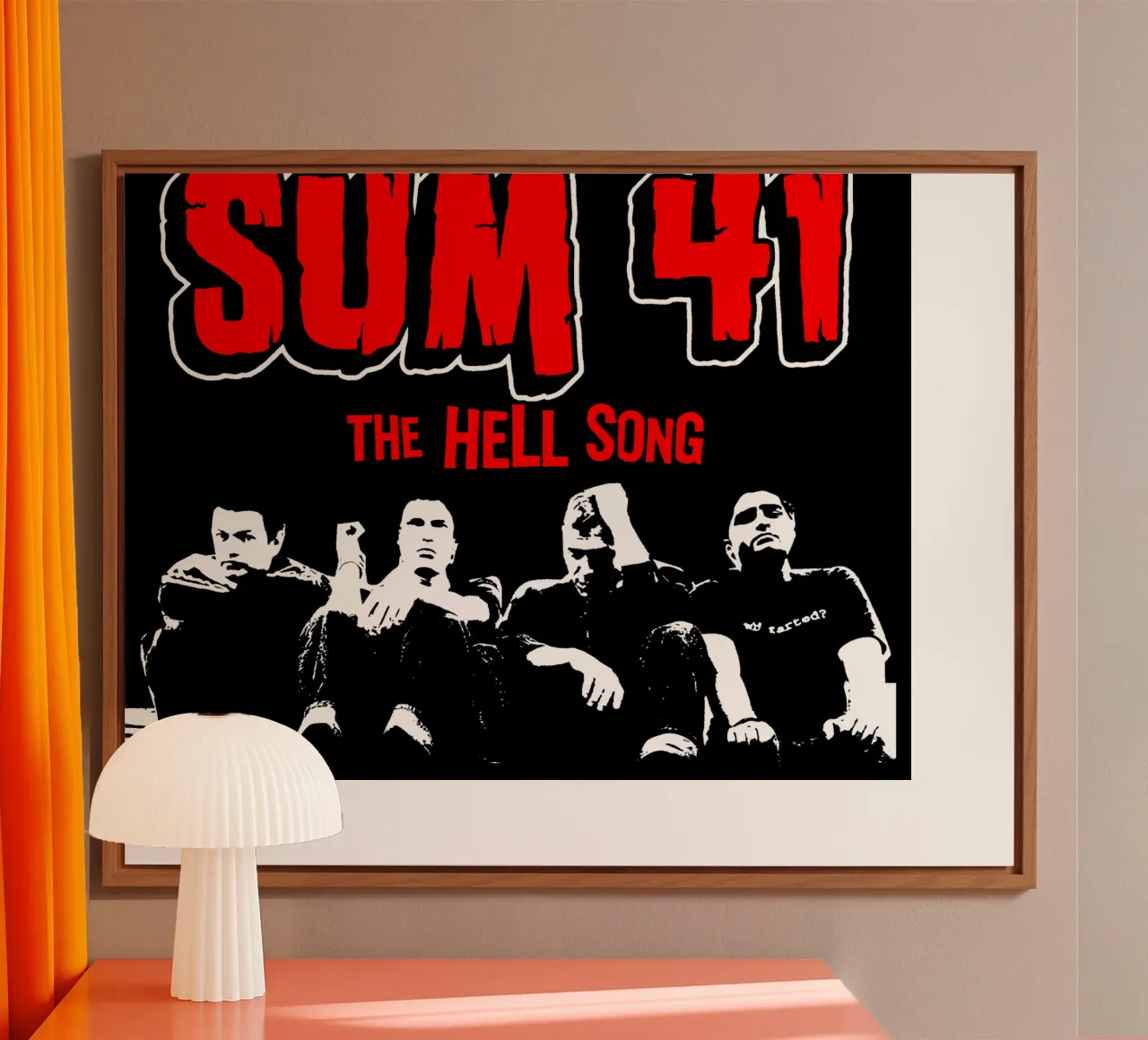 La maglietta classica Hell SUM 41 alluminio dibond da wonthekey
