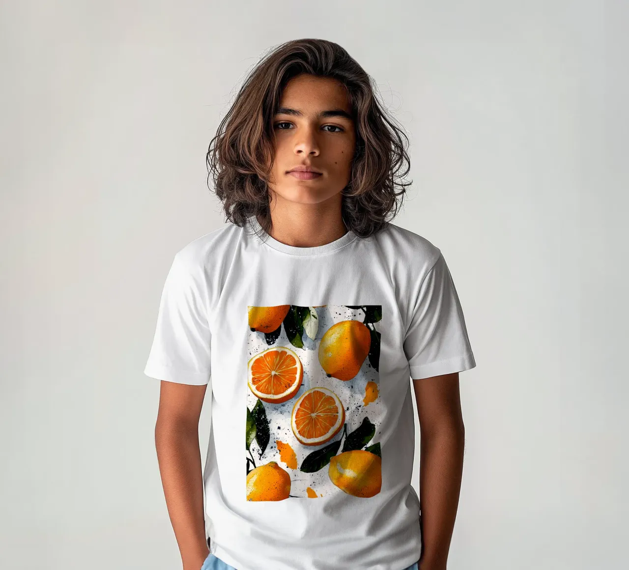 Oranges t-shirt bambini da Justyna Jaszke JBJart