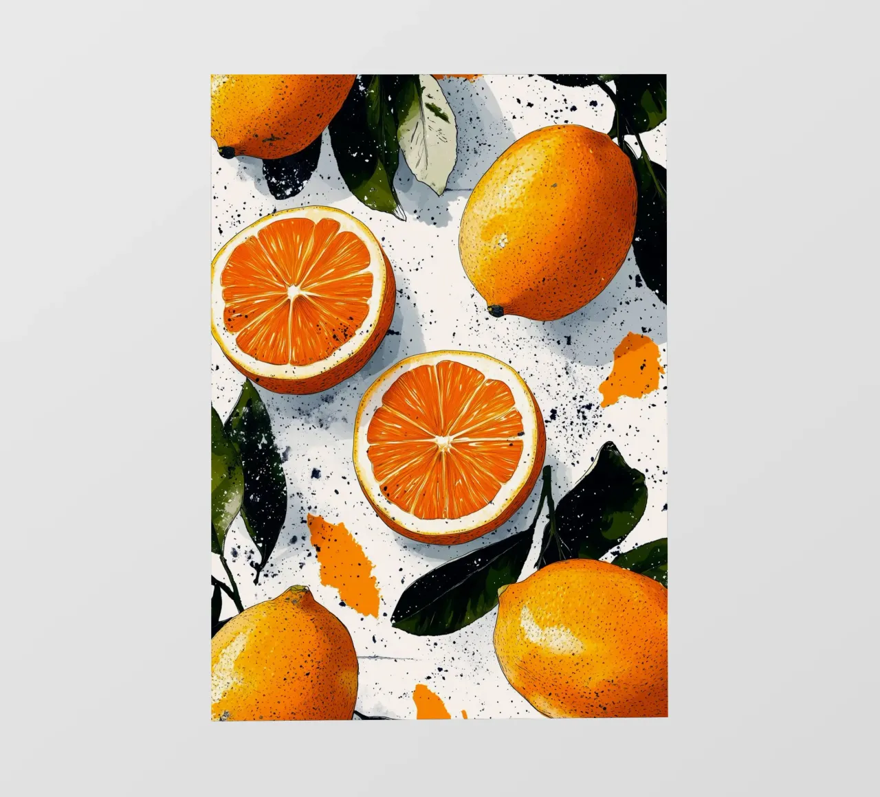 Oranges fotobehang van Justyna Jaszke JBJart