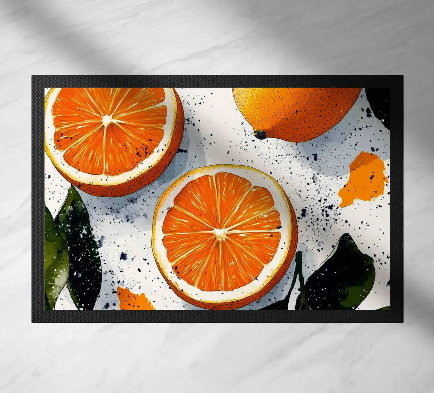 Oranges doormat by Justyna Jaszke JBJart