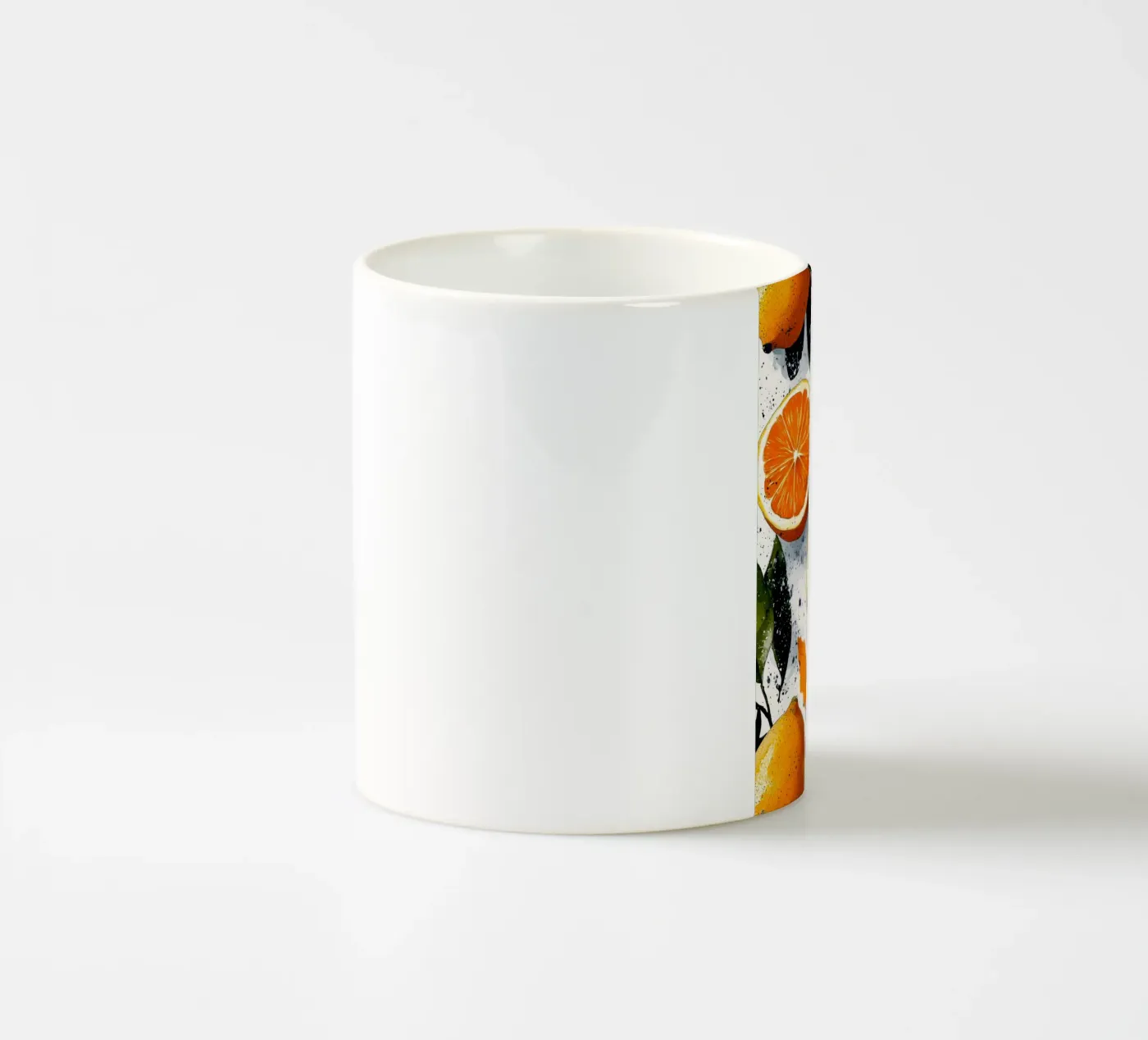 Oranges ceramic mug by Justyna Jaszke JBJart