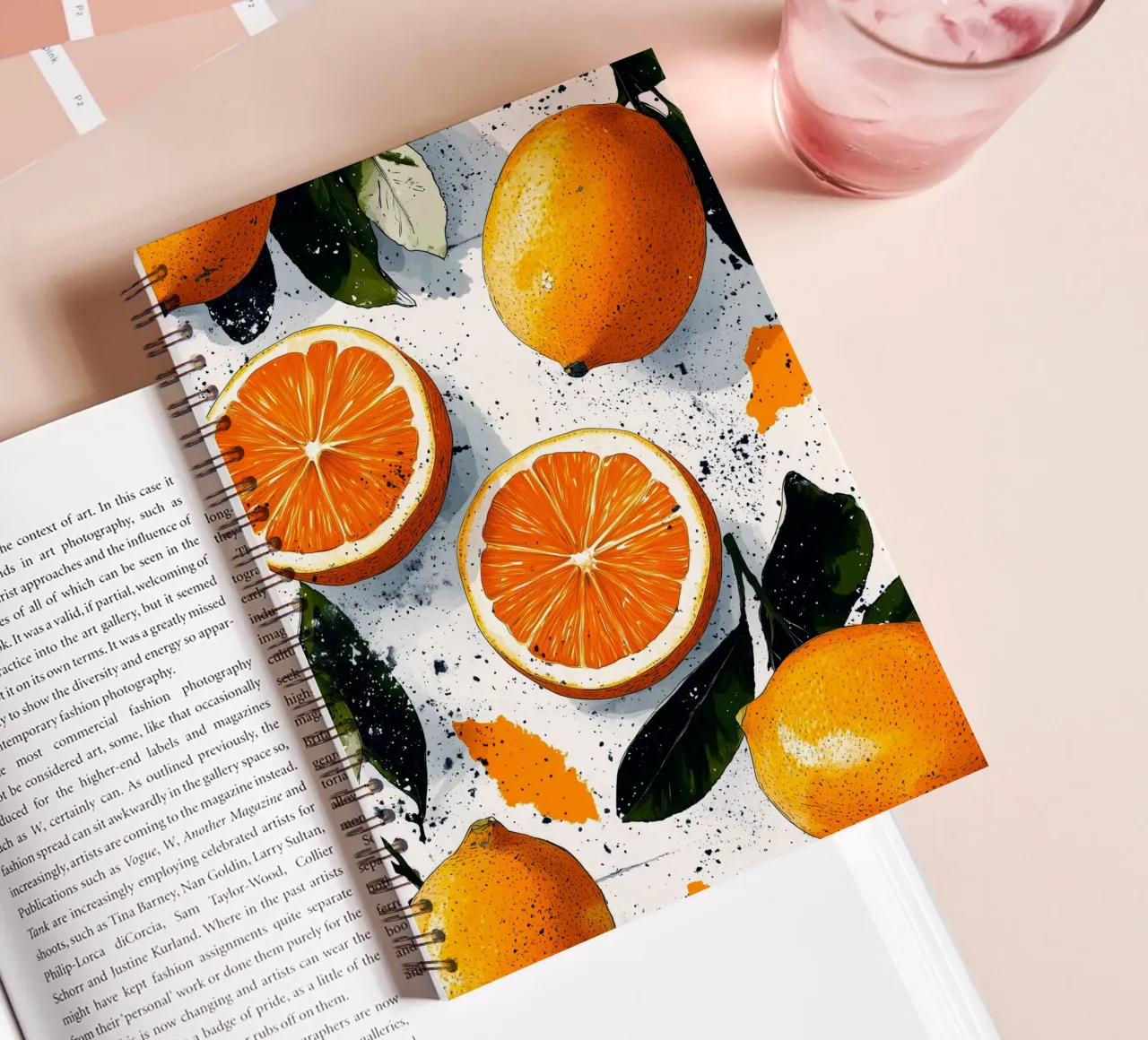 Oranges spiral notebook by Justyna Jaszke JBJart
