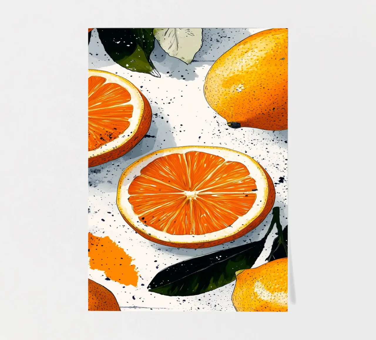 Oranges sticker sheet by Justyna Jaszke JBJart