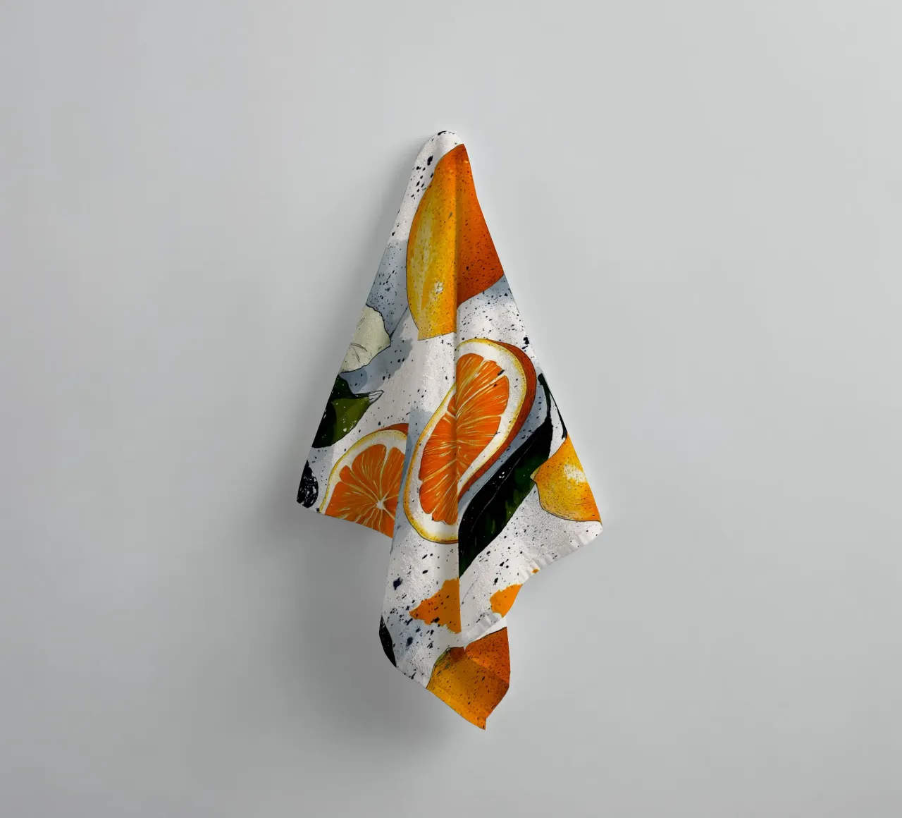 Oranges towel by Justyna Jaszke JBJart