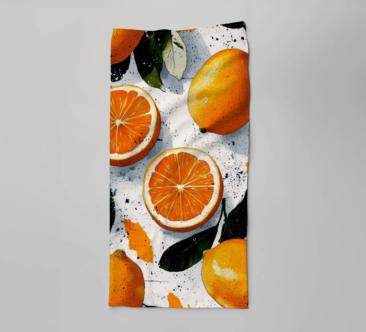 Oranges towel by Justyna Jaszke JBJart