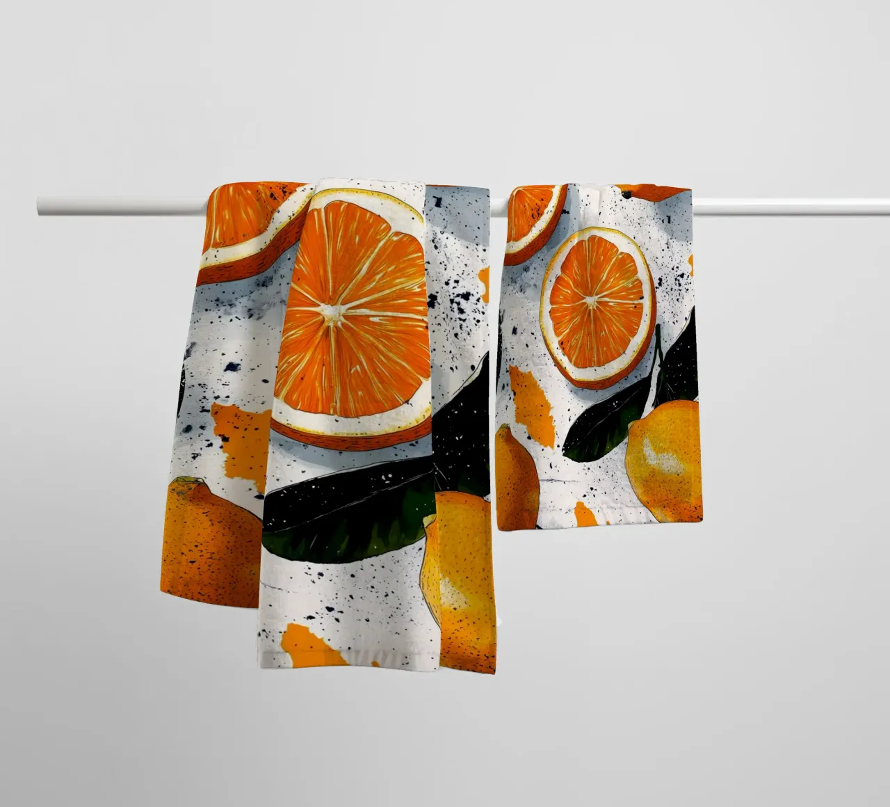 Oranges towel by Justyna Jaszke JBJart
