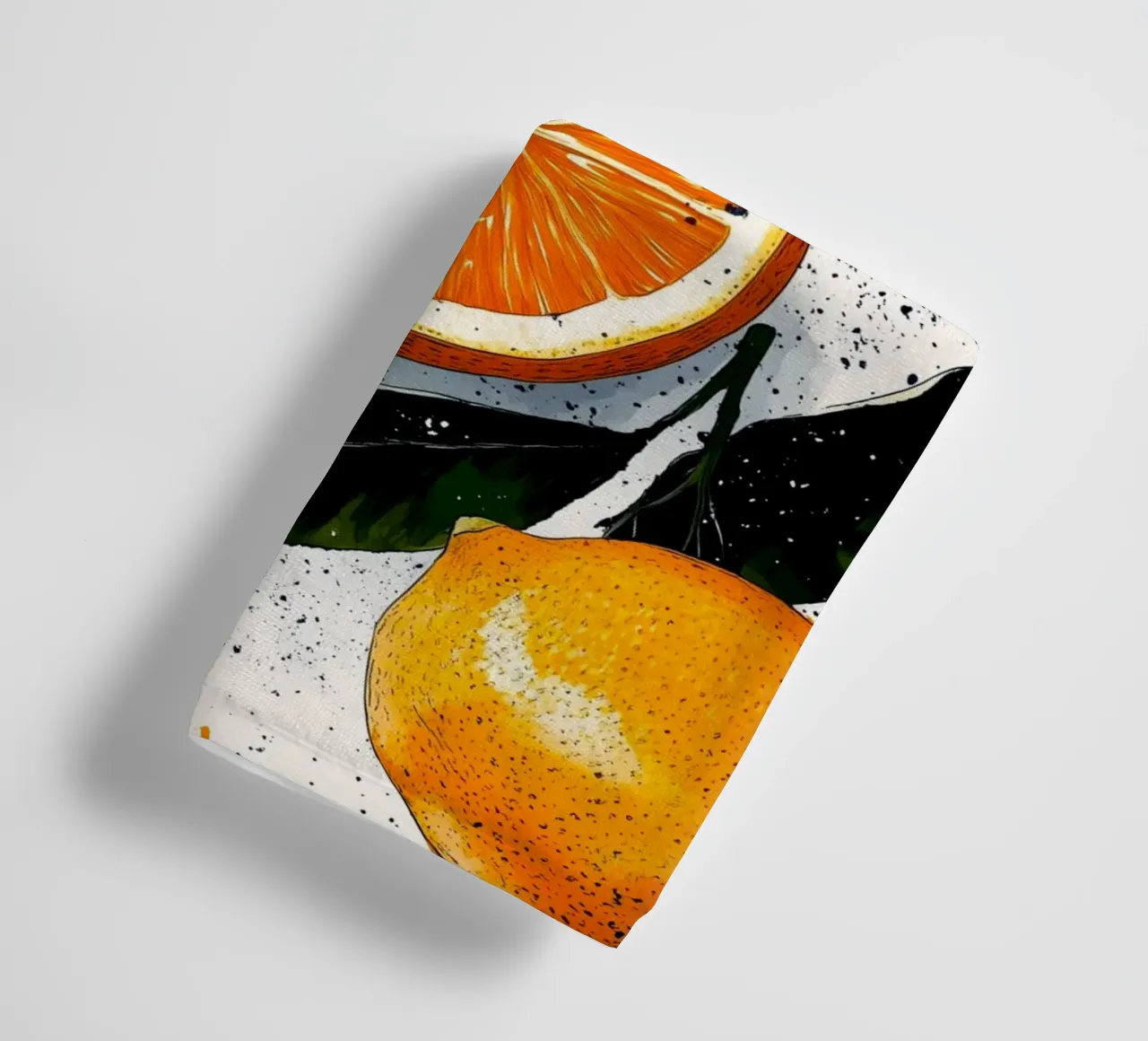 Oranges towel by Justyna Jaszke JBJart
