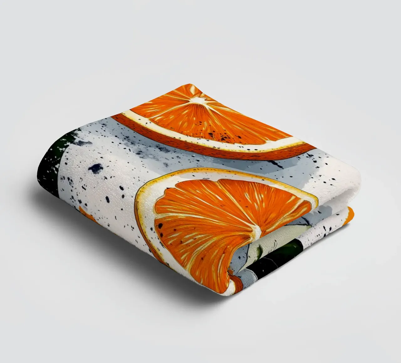 Oranges towel by Justyna Jaszke JBJart