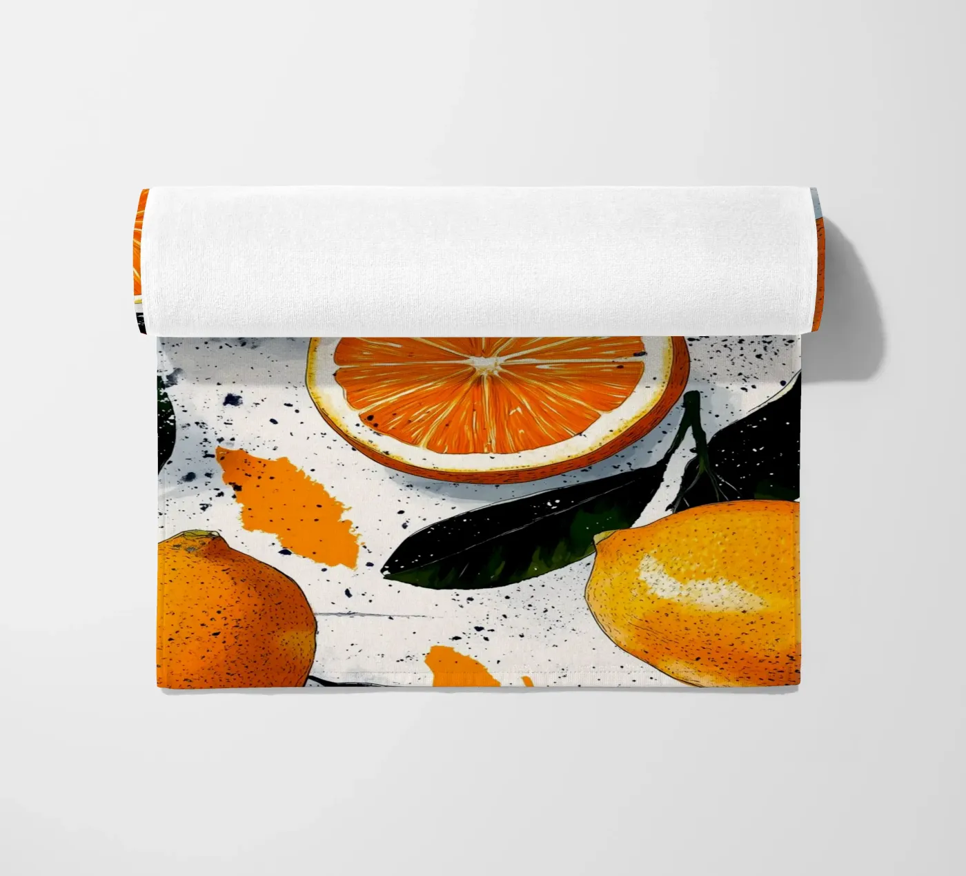 Oranges strandhanddoek van Justyna Jaszke JBJart