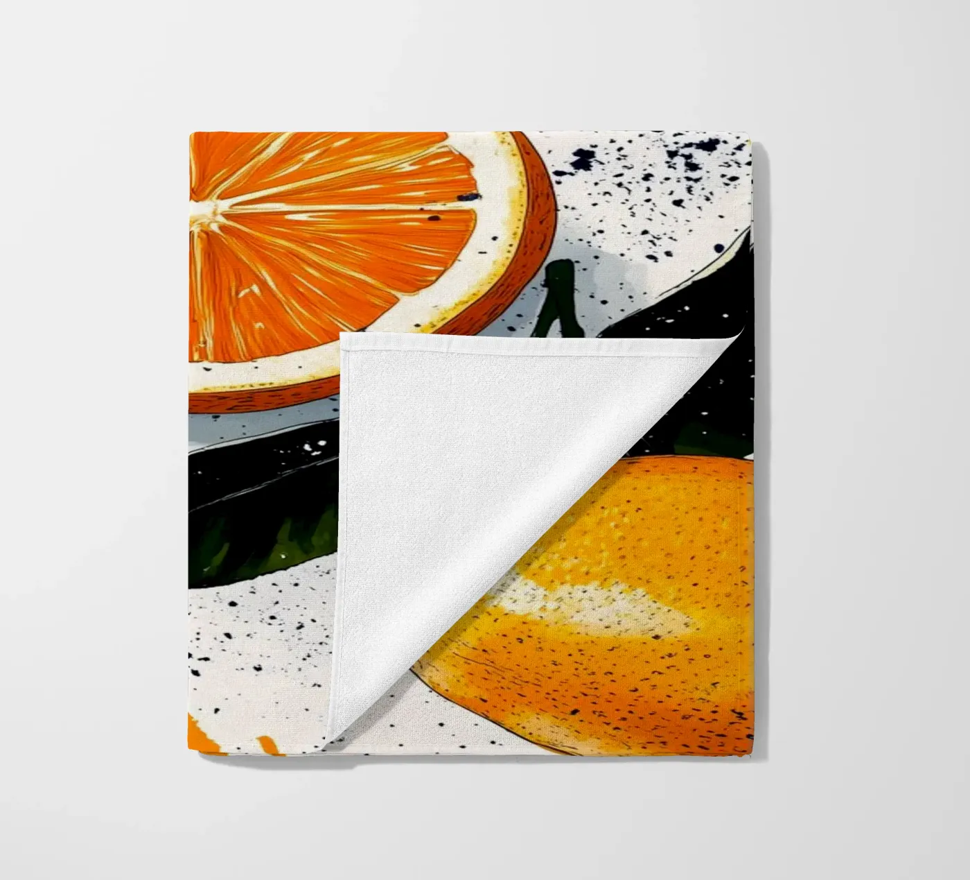 Oranges strandhanddoek van Justyna Jaszke JBJart