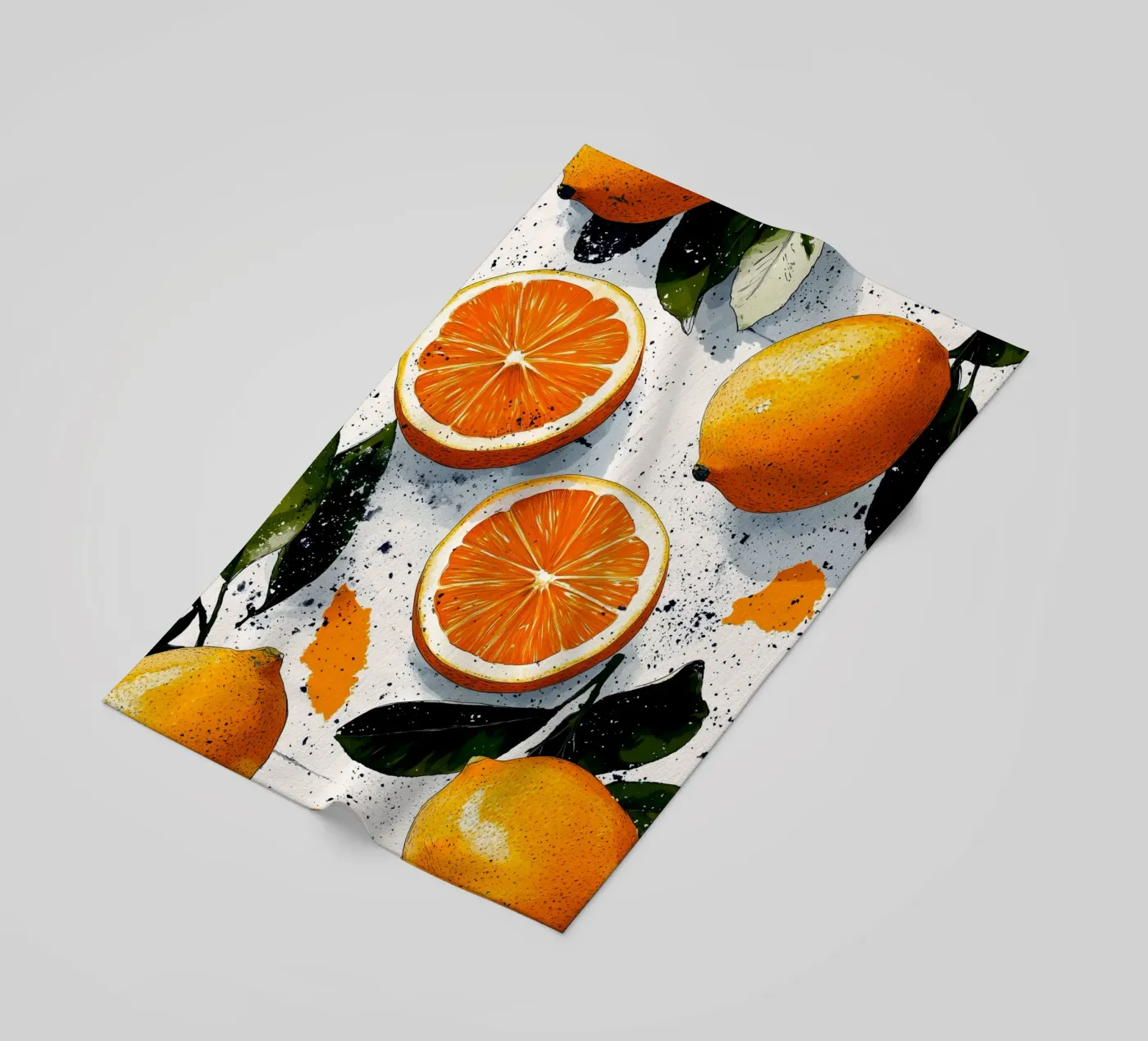 Oranges strandhanddoek van Justyna Jaszke JBJart