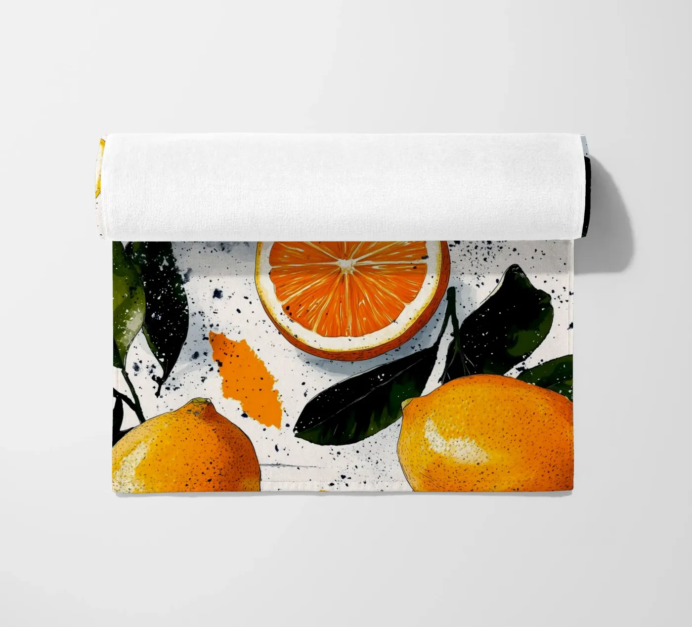 Oranges strandhanddoek van Justyna Jaszke JBJart