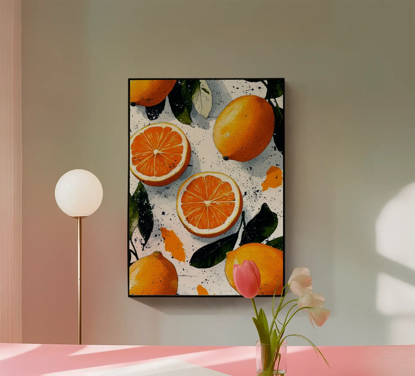 Oranges Acryl-Glas von Justyna Jaszke JBJart