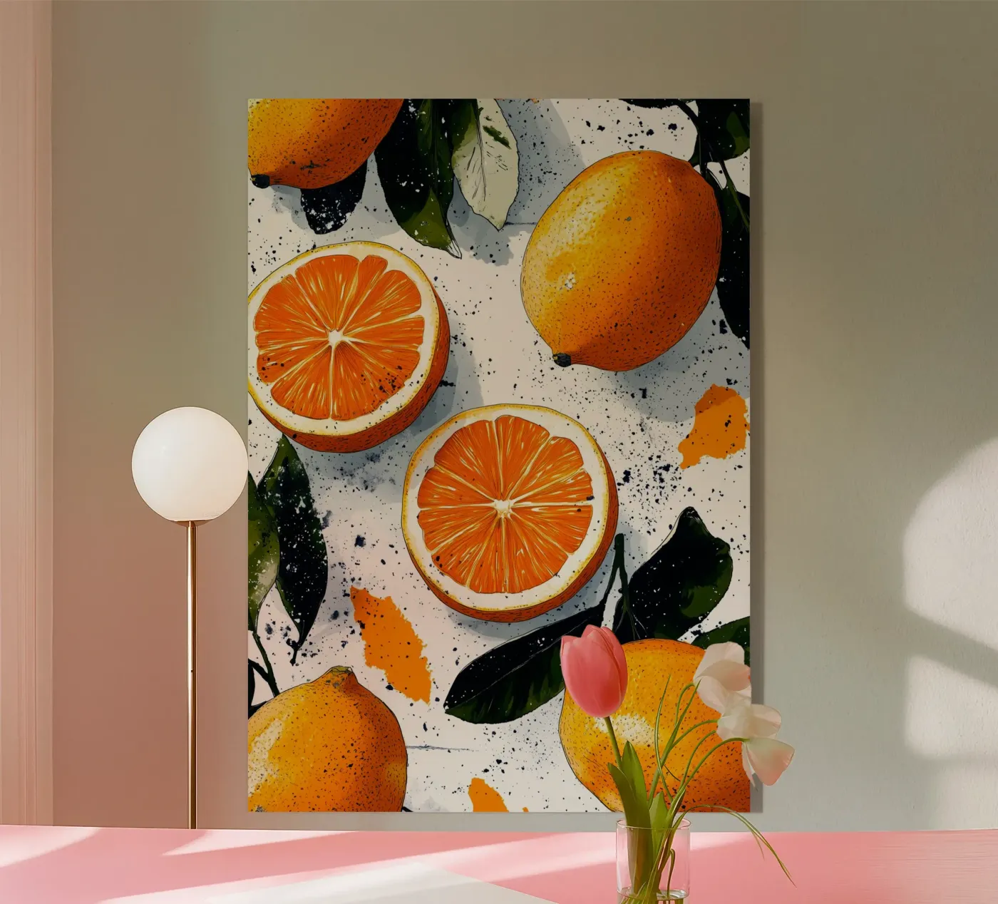 Oranges Acryl-Glas von Justyna Jaszke JBJart