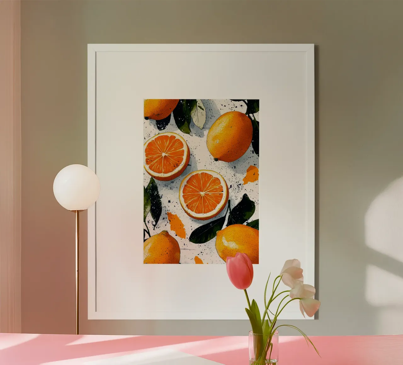 Sinaasappels poster van Justyna Jaszke JBJart