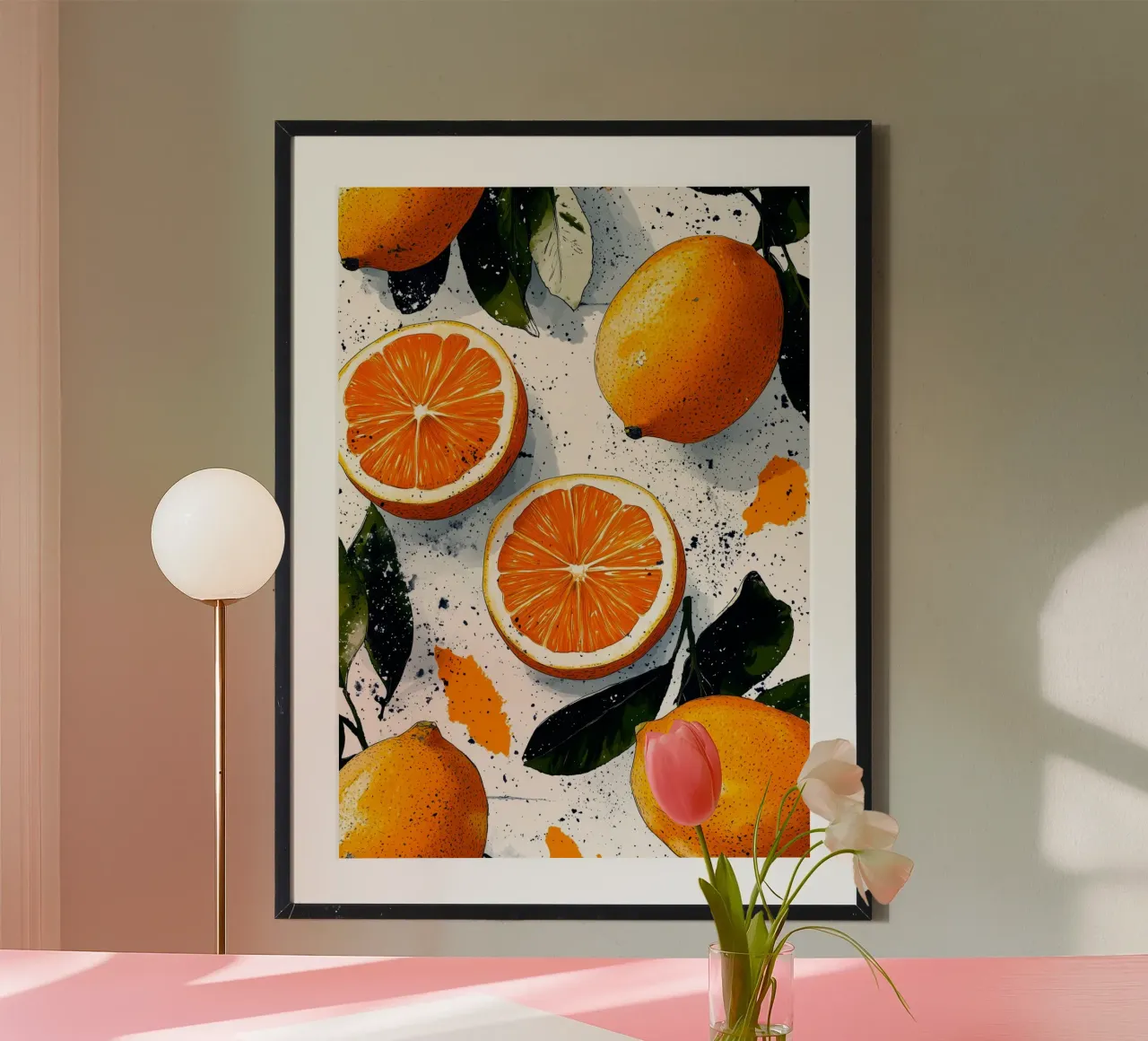 Orangen Poster von Justyna Jaszke JBJart