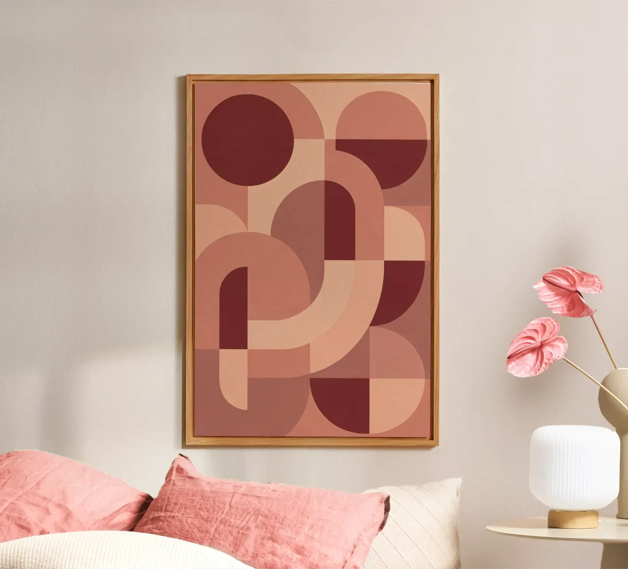 Pink Geometry alluminio dibond da Sunflower Soul Studio