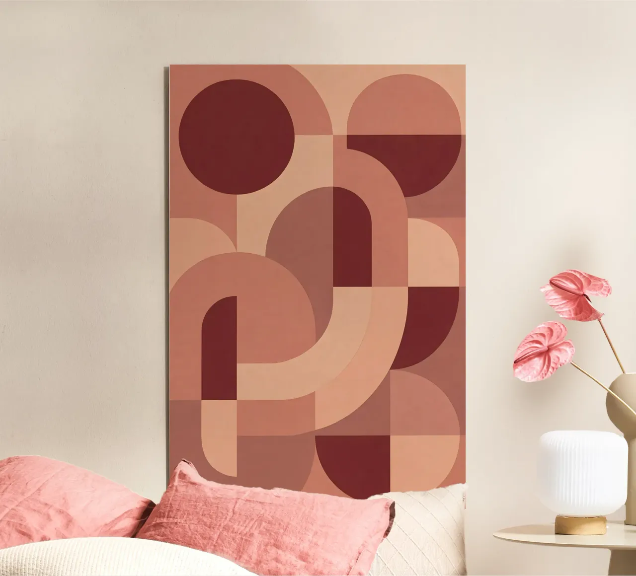 Pink Geometry alluminio dibond da Sunflower Soul Studio