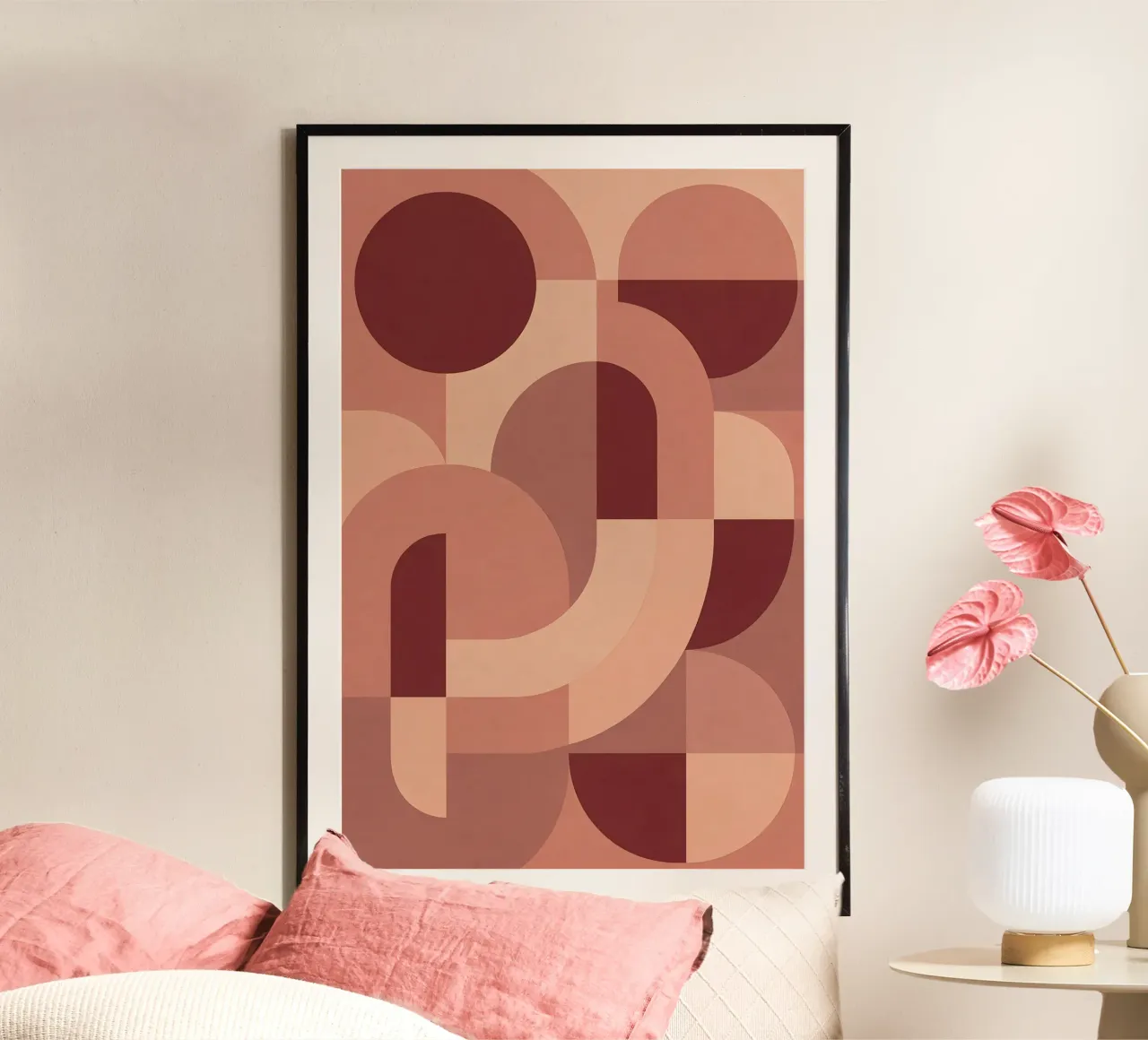 Pink Geometry poster da Sunflower Soul Studio