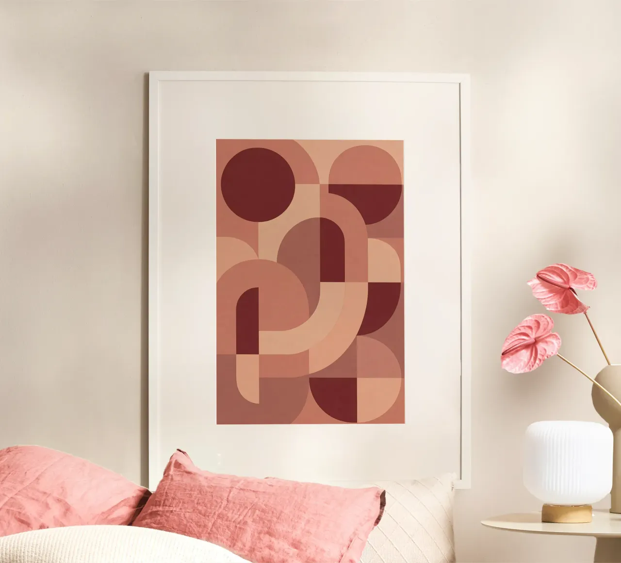 Pink Geometry poster da Sunflower Soul Studio