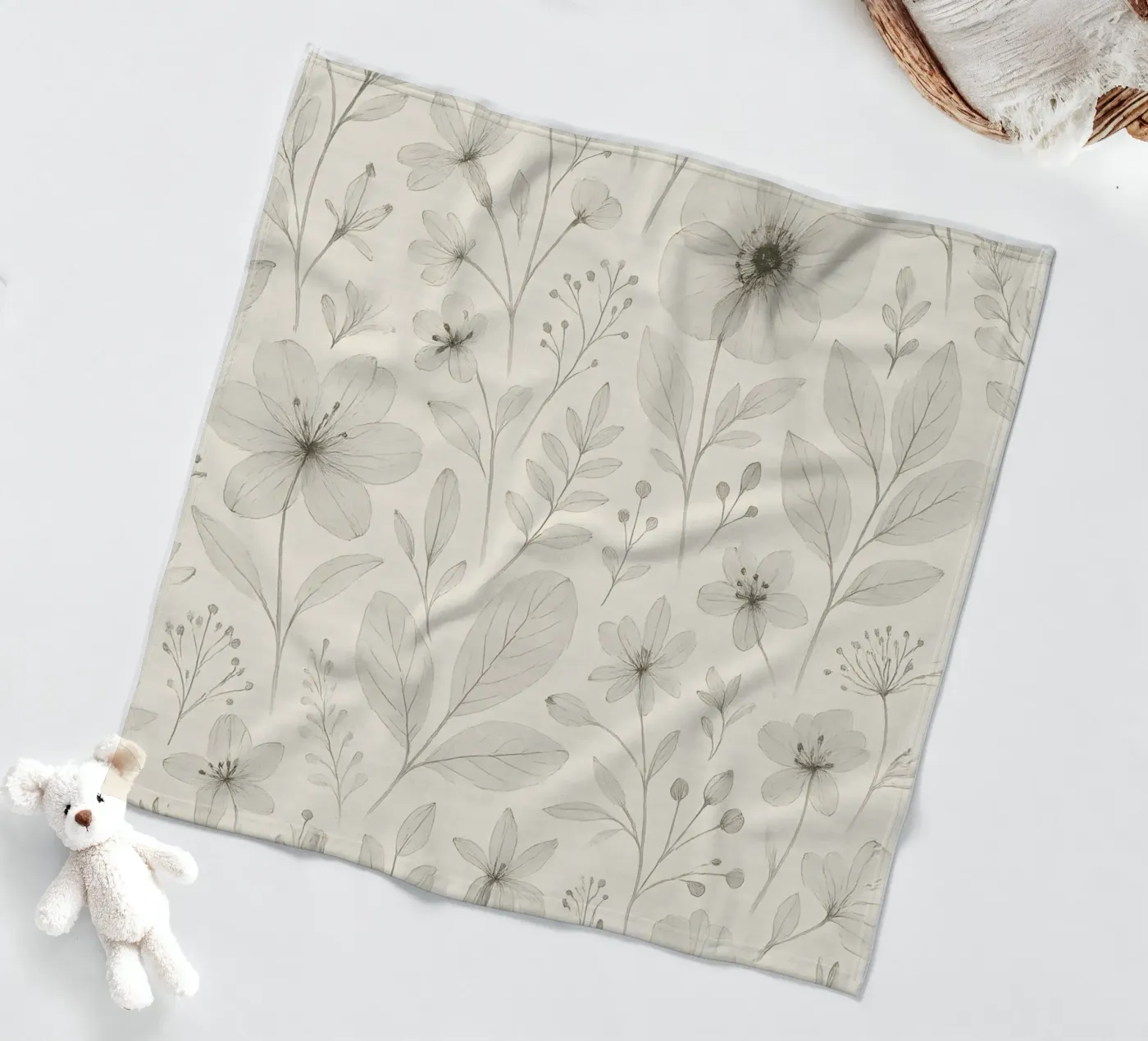 Botanical Pattern plaid polaire de Sunflower Soul Studio