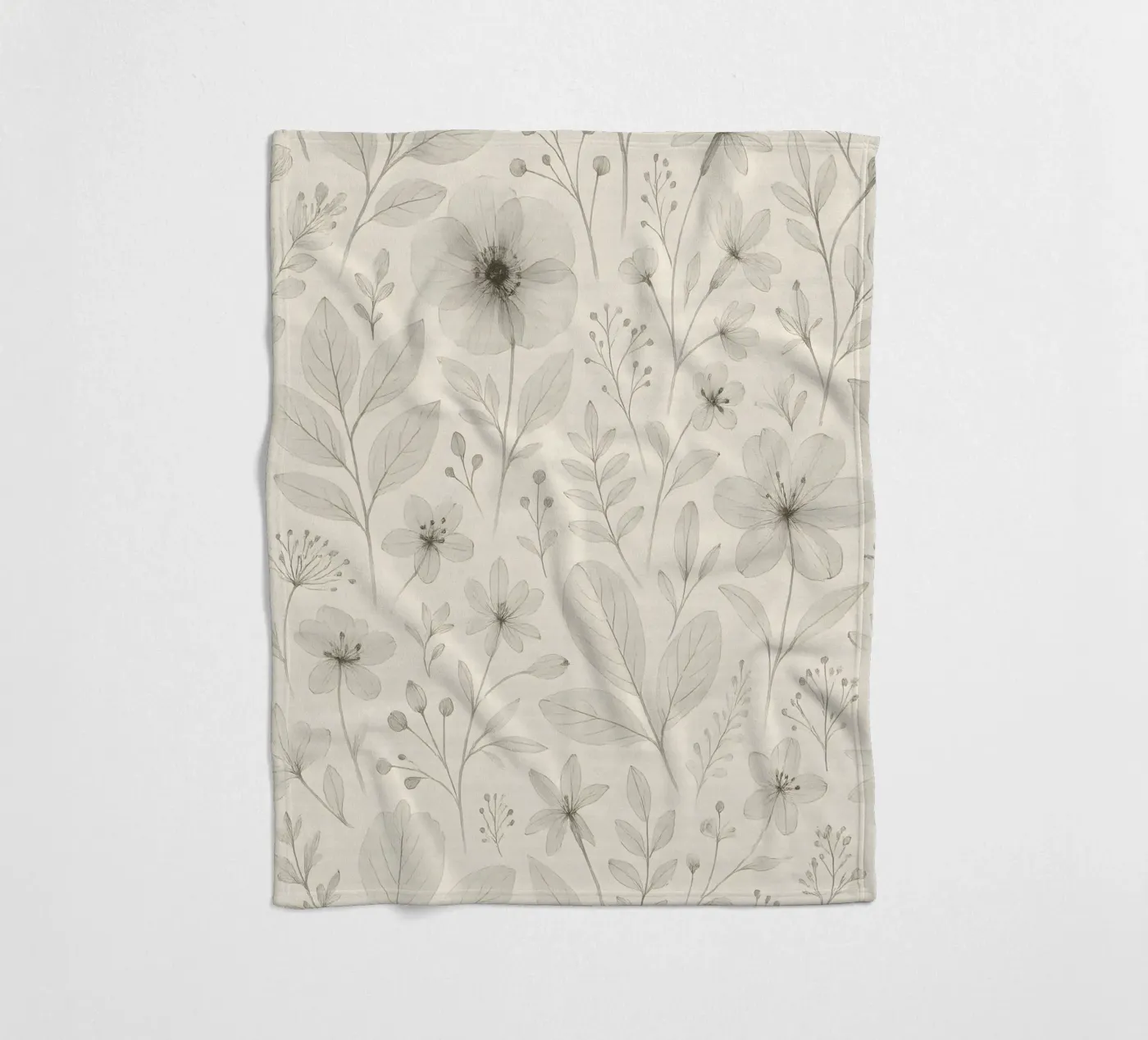 Botanical Pattern plaid polaire de Sunflower Soul Studio