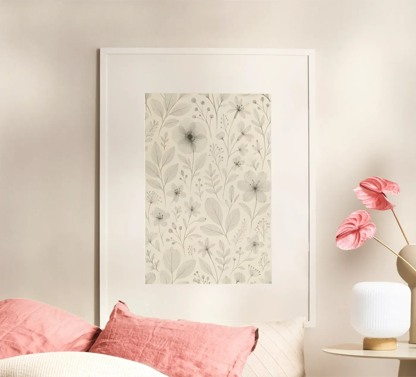 Botanical Pattern poster van Sunflower Soul Studio