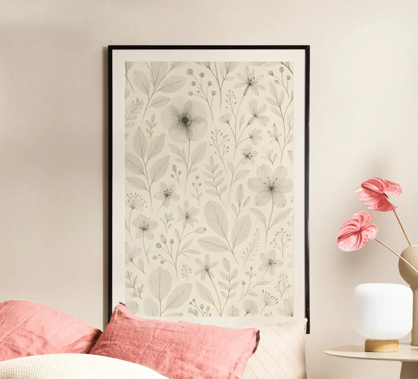 Botanical Pattern poster van Sunflower Soul Studio