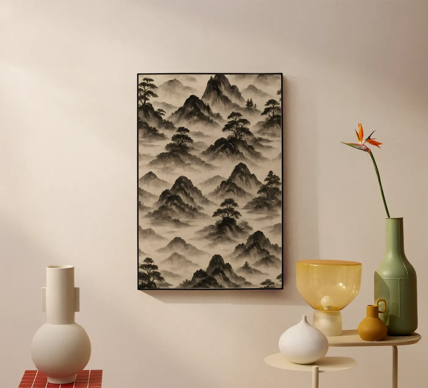 The Mountains acryl van Sunflower Soul Studio