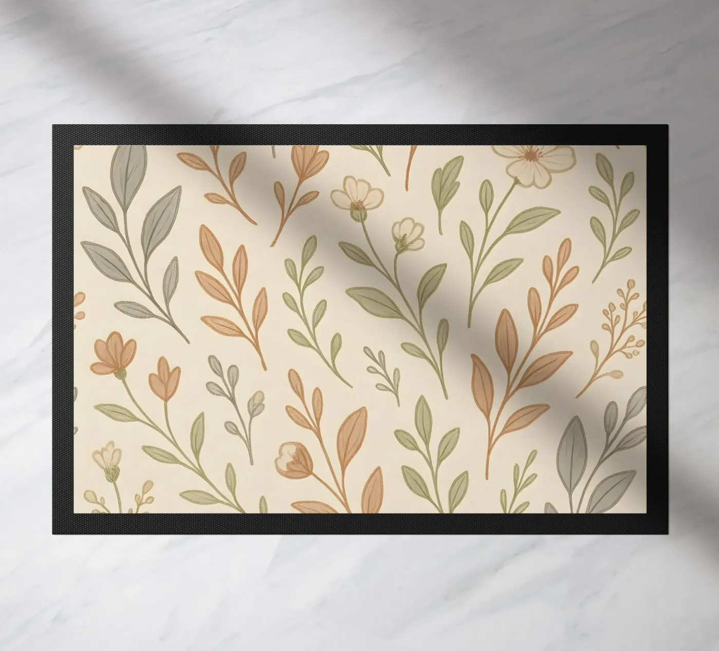 Muted Botanicals doormat by Sunflower Soul Studio