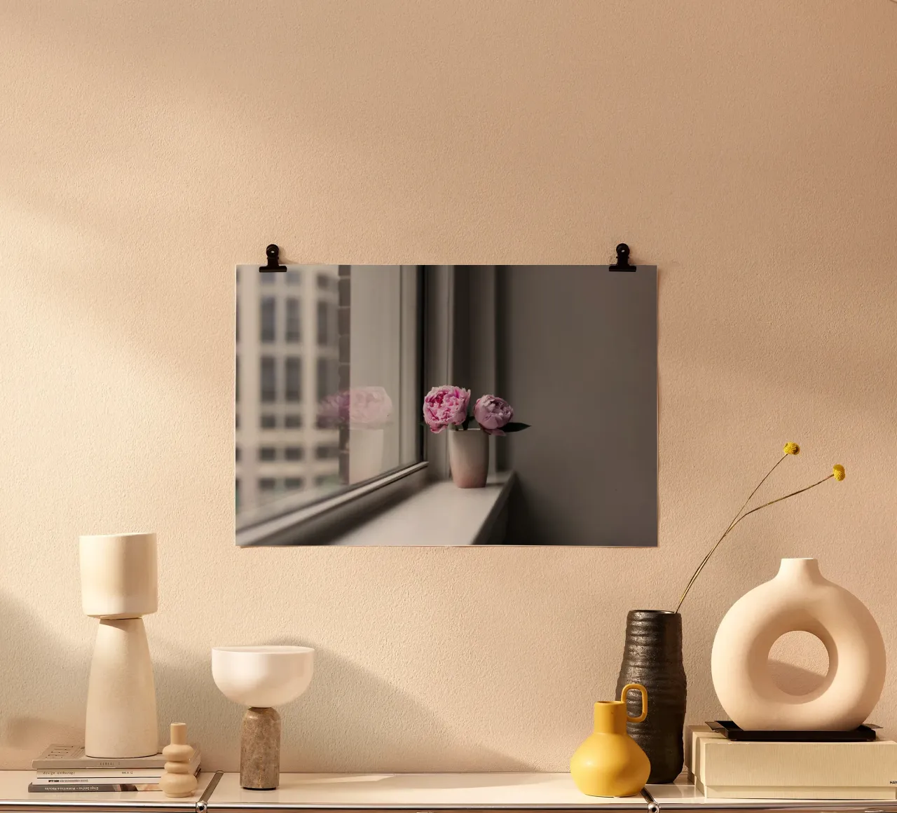 Peonie rosa poster da PhotoVibe Decor