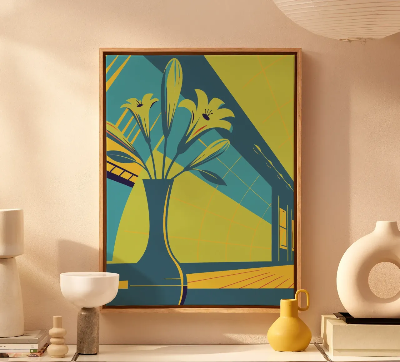 Fiori da interno tela con Cornice a cassetta da STORE PRESENCE