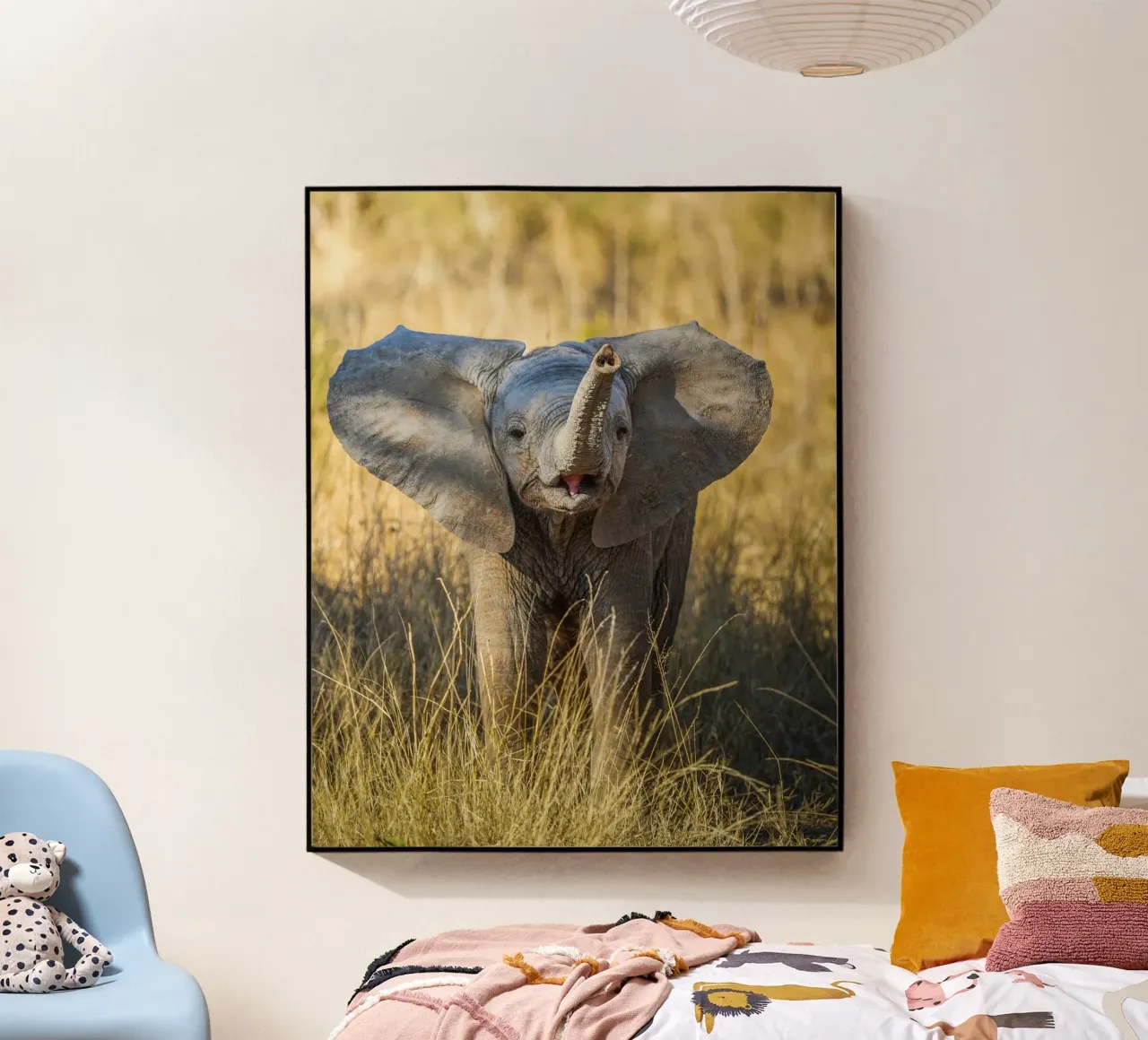 Giovane elefante plexiglass da Tom's Wildlife