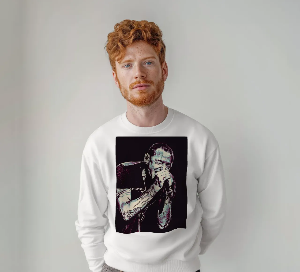 chester bennington scream 3 art felpa da music soul