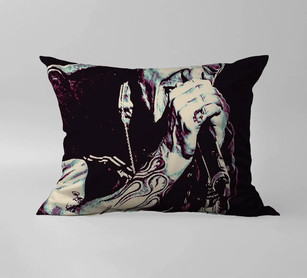 chester bennington scream 3 art cuscino da music soul